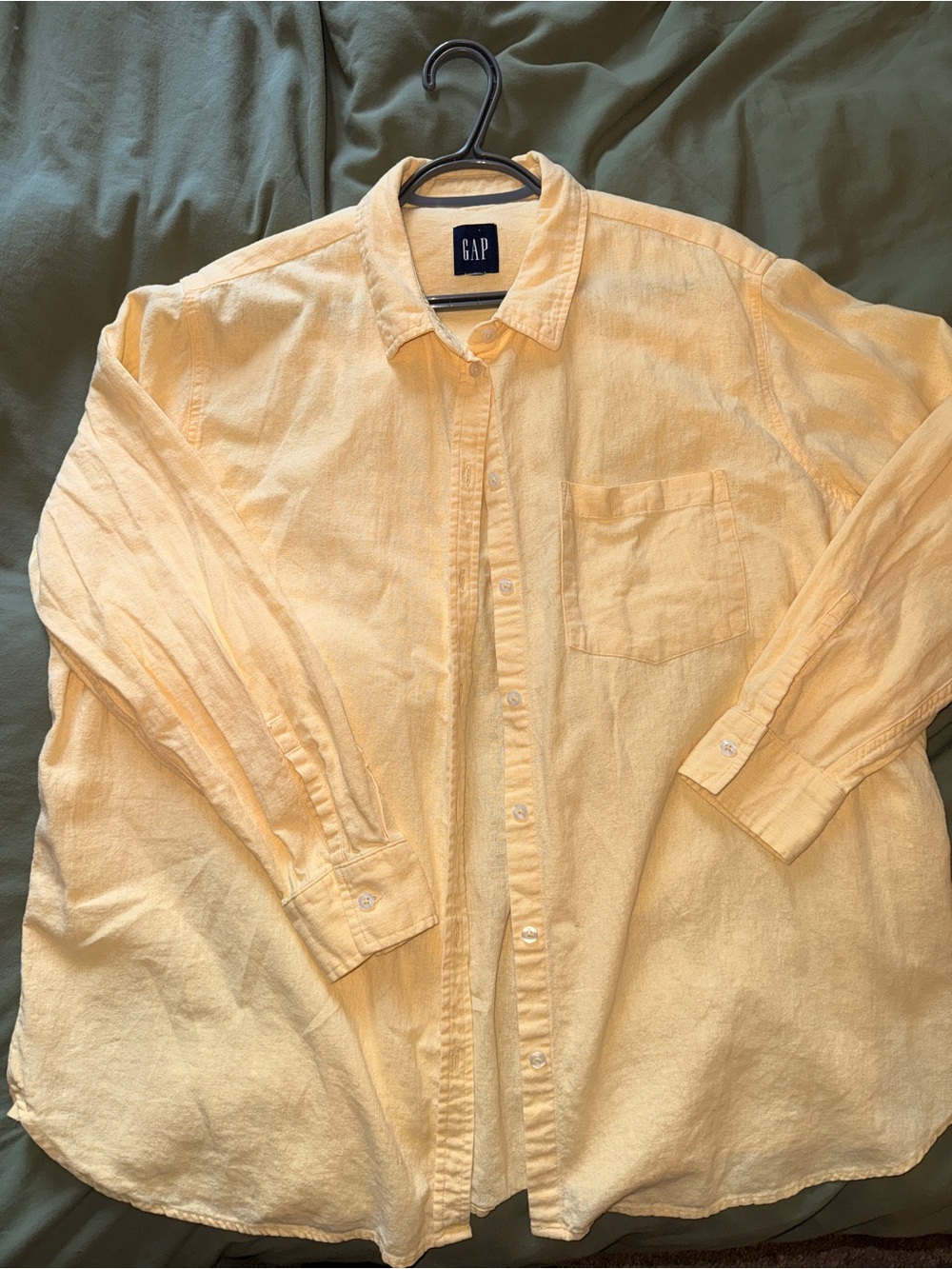 GAP Pale Yellow Lightweight Button-Up Shirt Jacket